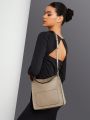 SHEIN BIZwear Pocket Front Square Bag Fashion