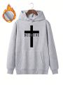 Men's Hooded Sweatshirt With Cross Pattern