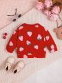 Baby Girl Strawberry Print Sweatshirt