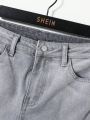 SHEIN Boys' Casual Slim Fit Mid-rise Jeans