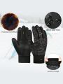 ATARNI Kids Thickened Fleece Winter Sports Gloves Touch Screen Warm Gloves Children Full Palm Non-slip Camouflage Printing Running Cycling Gloves for Boys and Girls Aged 6-12