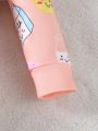 SHEIN Baby Girl Pink Simple Donut & Milk Printed Full Printed Long Sleeve One-Piece Jumpsuit