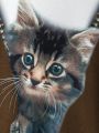 Plus Size Cartoon Cat Print Long Sleeve Sweatshirt