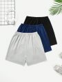 SHEIN Tween Boy Knitted Shorts 3-Pack