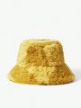 SHEIN ICON Simple Plush Bucket Hat