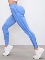 SHEIN Yoga Trendy Women's Striped Yoga Sports Leggings