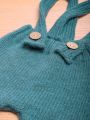 Baby Boy Solid Knit Jumpsuit & Hat Photo Outfit