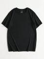 Men'S Wing & Letter Printed Round Neck T-Shirt