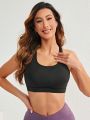 SHEIN Daily&Casual Hollow Out Back Halter Neck Sports Bra
