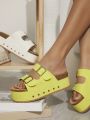 Fashion Women's Wedge Heel Platform Sandals, Versatile Style