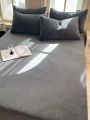 3pcs Deep Grey Crystal Velvet Bedding Set (Including Bed Sheet, Quilt Cover, Pillowcase)