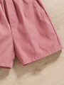 SHEIN Kids EVRYDAY Toddler Boys' Casual Flamingo Print Shirt And Shorts Set