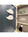 1pc Wall Mounted Jewelry Organizer, Simple Plastic White Earring Necklace Holder, Suitable For Home Bathroom