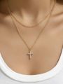 1pc Cross Pendant Necklace For Women, Party, Festival Jewelry Gift