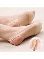 Invisible Low-cut Ice Silk Women's Socks With Sweat-absorbent Padded Forefoot
