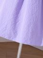 SHEIN Kids HYPEME Tween Girls' Lace Patchwork Princess Dress