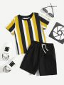 SHEIN Kids SPRTY Young Boys' Leisure Gentleman Outfit