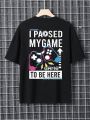 Men'S Video Game Controller Slogan Printed T-Shirt