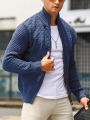 Manfinity Homme Men's Texture Zip Front Cardigan