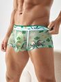 Men's Sexy Mesh Underwear With Clover Print