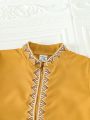 2pcs Baby Boy Embroidery Yellow Spring Autumn Outfits