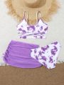 Teen Girls' Tie Dye Bikini Set (3 Pieces)