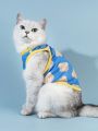 PETSIN Petsin Adorable Blue Bear Printed Pet Vest For Cats And Dogs, 1pc