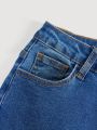 SHEIN Teen Girl Slant Pocket Skinny Jeans