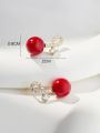 1pair Red Earrings As A Gift For Women's Date