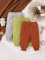 Infant Boys' Solid Color Elastic Waist Pants