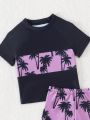 Infant Boys' Coconut Tree Print Swimwear Set