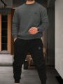 Manfinity Men Letter Graphic Sweatshirt & Sweatpants