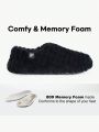 FamilyFairy Women's Memory Foam Slippers Lightweight Cozy Closed Back Slippers Washable House Shoes Indoor Outdoor