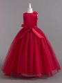 Tween Girls' Tulle Flower Decor Party Casual Puffy Princess Dress