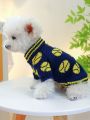 1pc Pet Clothes Dog & Cat Clothing Adorable Soft Comfortable Basketball Themed Pet Sweater