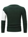 Men'S Color-Block Round Neck Sweater