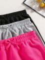 3pcs Teen Girls' Sporty & Casual Basic Skirts