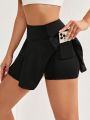 Daily&Casual High Waisted Sports Skorts With Phone Pocket