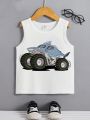 Boys' Casual Cartoon Pattern Camisole Suitable For Summer