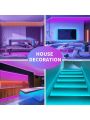 1 Set 5m 150 Leds LED Strip Light with 24 Button IR Remote Control,DC5V USB Wireless Control Flexible RGB LED Decorative Light,changes Color with Music, Suitable for Home Decoration Holiday Parties