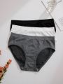 3pack Solid Simple Panty