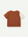 Cozy Cub Baby Boys' Casual Color Block Round Neck Pullover And Shorts Set