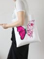 Butterfly Graphic Shopper Bag