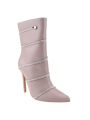 Women's Mid Calf  Boots Suede High Heel Slip-on Stiletto Sexy Pointed Toe Booties