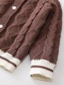 New Arrival Fall/winter Baby Boys' Contrast Knitted Sweater Set