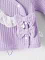 SHEIN Baby Girl 8pcs Ruffle Trim Bodysuit & Pants & Hat & Gloves Gift Sets