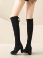 Women's Fashionable Round Toe High Heeled Over-the-knee Boots