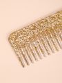 Glitter Wide Tooth Comb, 1pc Hair Brush/ Hair Comb For Thick Curly Wavy Long Hair, Detangling For Wet And Dry Anti Static All Types Hair, Cutting Hairdressing Comb, Hair Brush For Women And Men Black Friday