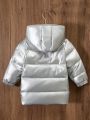 Thickened, Lightweight And Warm Winter Jackets With Silver-color Coating For Baby Boys. Suitable For Outdoors Activities Like Daily Wear, Casual Wear, Sports Wear, Etc.