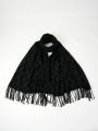 1pc Pearl & Hot Drilling Embellished Casual Ladies' Scarf, Fashionable Shawl